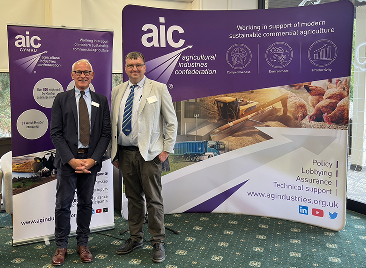 Michael Muncey, AIC Cymru Policy Manager and Alister Davies,  Chair of AIC Cymru Committee